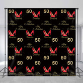 Lofaris High Heel Step And Repeat Custom 50th Birthday Backdrop